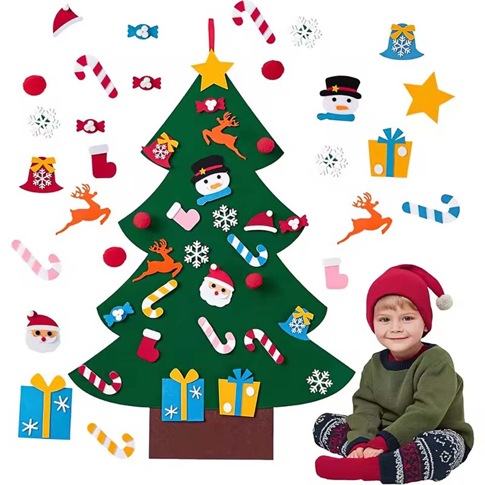 Home Decor Diy Ideas - Set Albero di Natale in Feltro