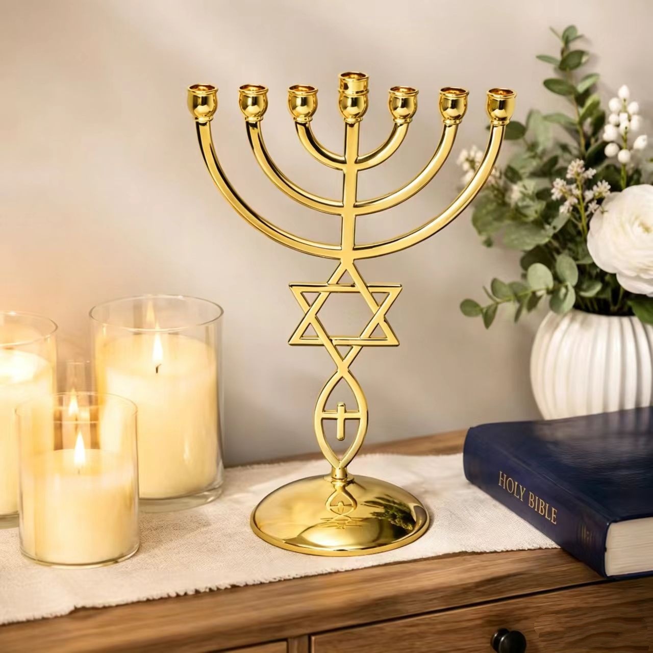 Home Decor Gift - Set di Portacandele a Sette Bracci