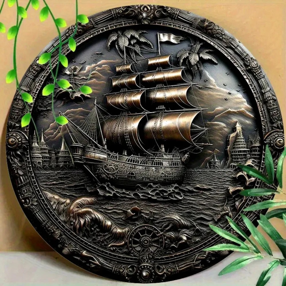 Home Decor Nautical - Arte da parete in metallo con