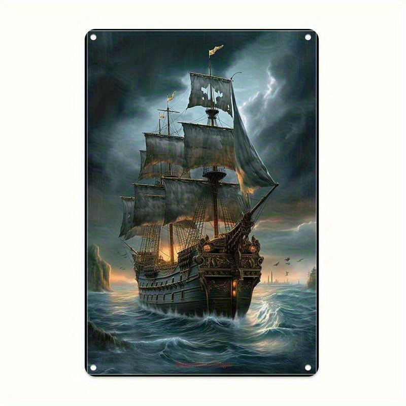 Home Decor Nautical - Targa da parete in metallo vintage