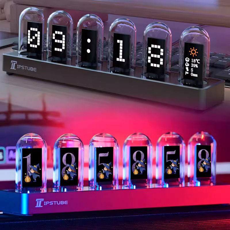 Home Decor Diy Ideas - Orologio RGB con Tubi Nixie, LED