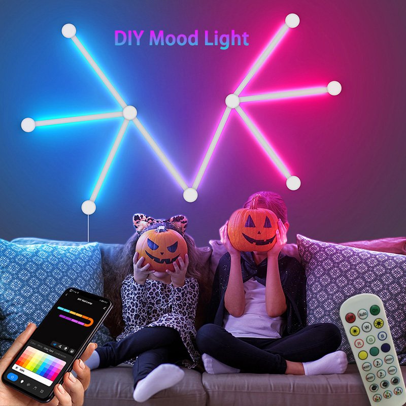 Home Decor Rustic - Lampada da parete RGB intelligente, barra