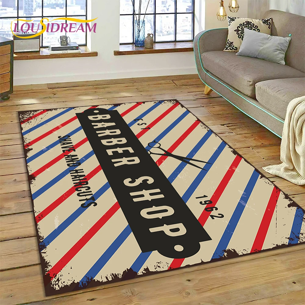 Home Decor Online Shop - Fashion Barber Shop Logo Skull tappeto