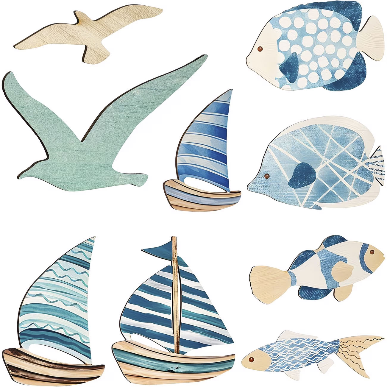 Home Decor Nautical - Set di 9 Decorazioni da Parete