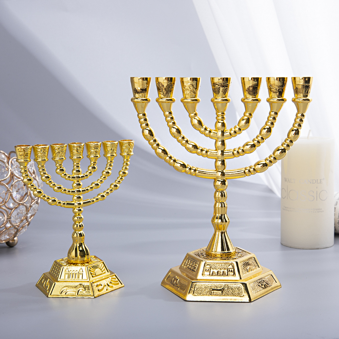 Home Decor Gift - Menorah a 7 Bracci, Decorazione per