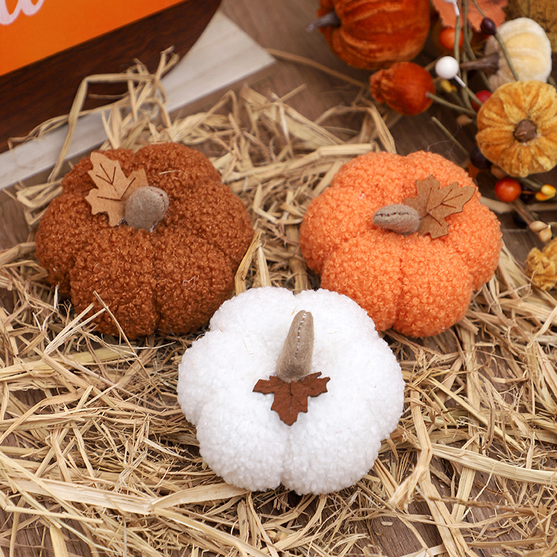 Home Decor Gift - Peluche a Forma di Zucca Soffice,