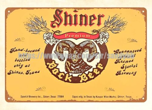 Home Decor Online Shop - Targa in metallo Shiner Beer Brewery