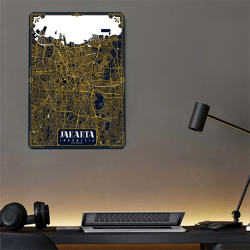 Poster con Mappa della Città d - Home Decor Jakarta recensione e prezzo