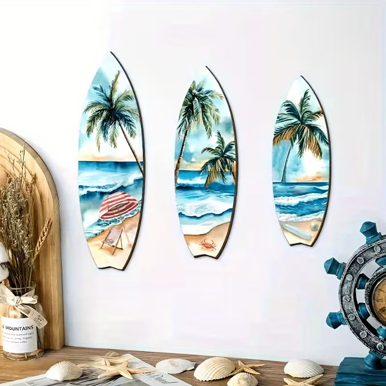 Set di 3 decorazioni murali in - Home Decor Nautical recensione e prezzo