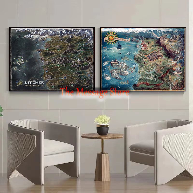 Witcher Mappa del mondo Contin - Home Decor Locations recensione e prezzo