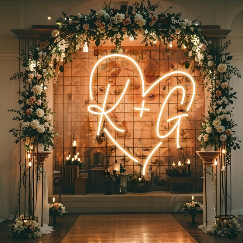 Insegna al neon a LED con iniz - Home Decor Rustic recensione e prezzo
