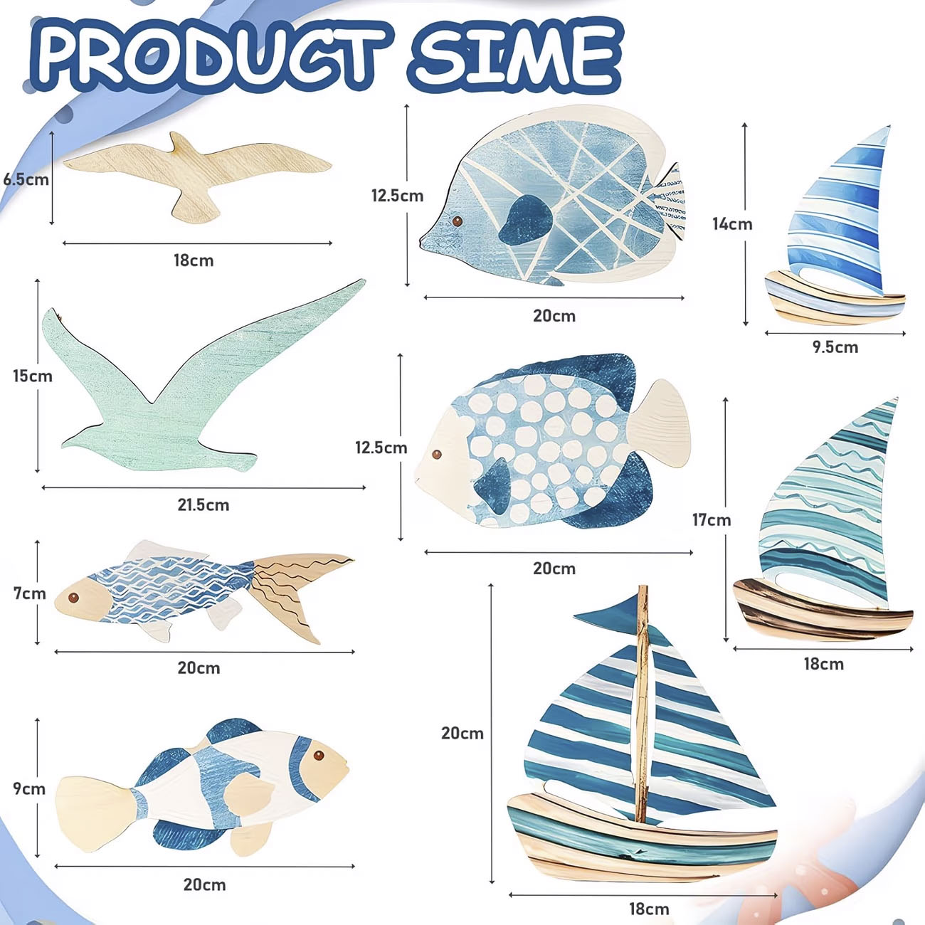 Set di 9 Decorazioni da Parete - Home Decor Nautical recensione e prezzo