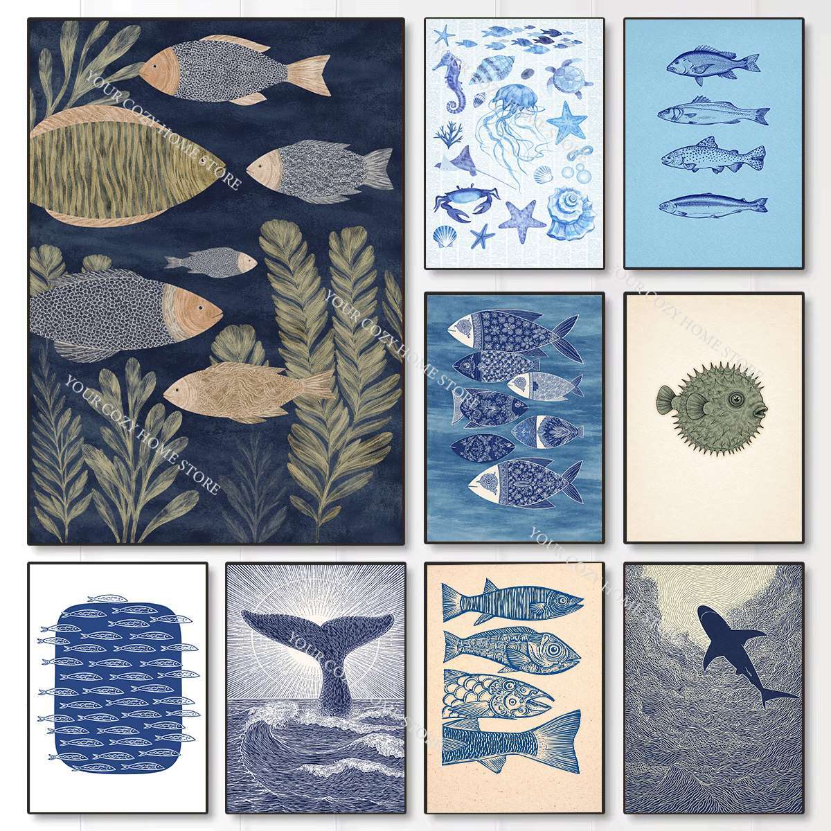 Poster artistico minimalista c - Home Decor Nautical recensione e prezzo