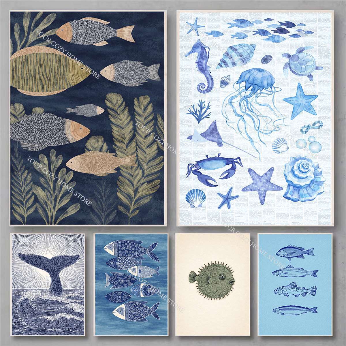 Poster artistico minimalista c - Home Decor Nautical recensione e prezzo
