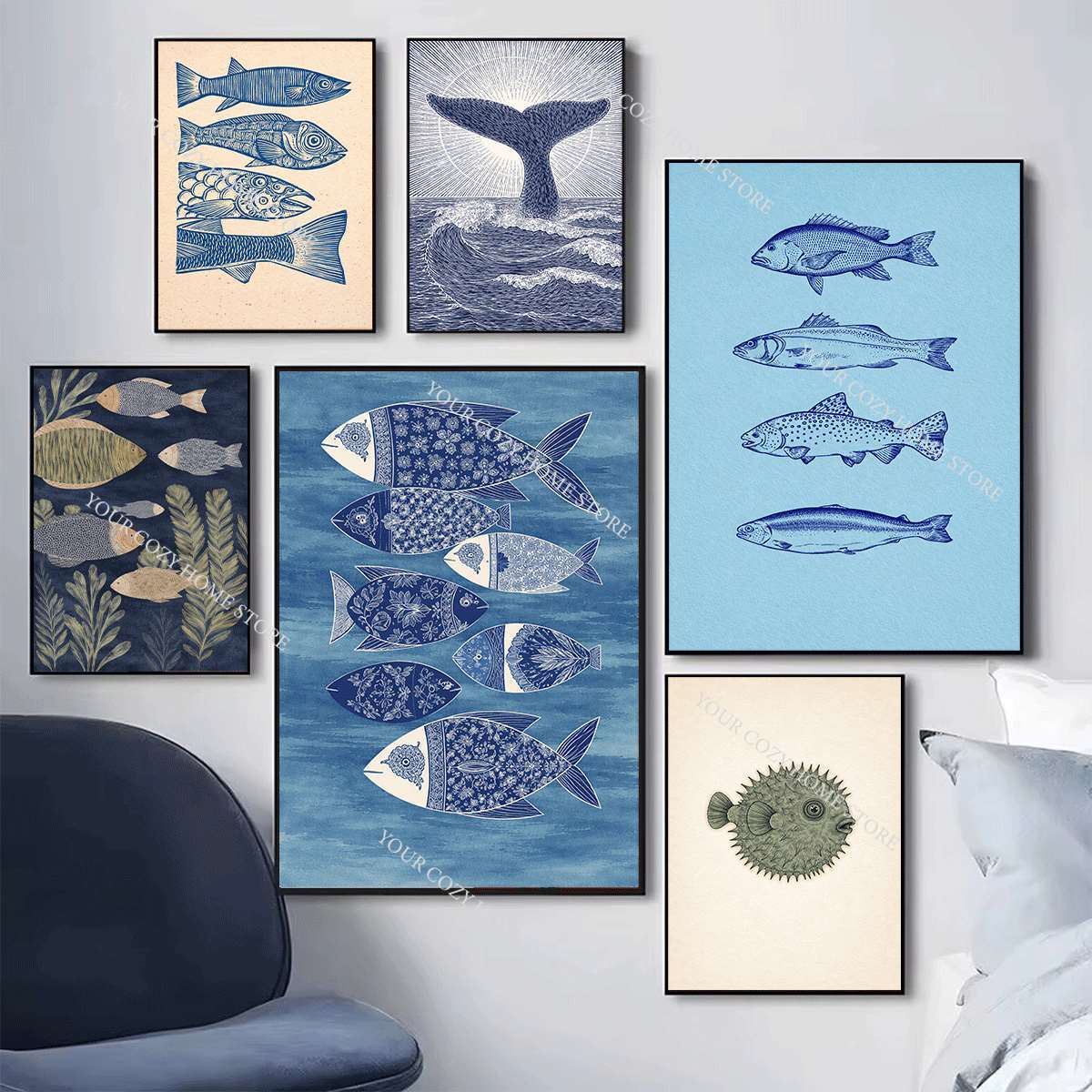 Poster artistico minimalista c - Home Decor Nautical recensione e prezzo